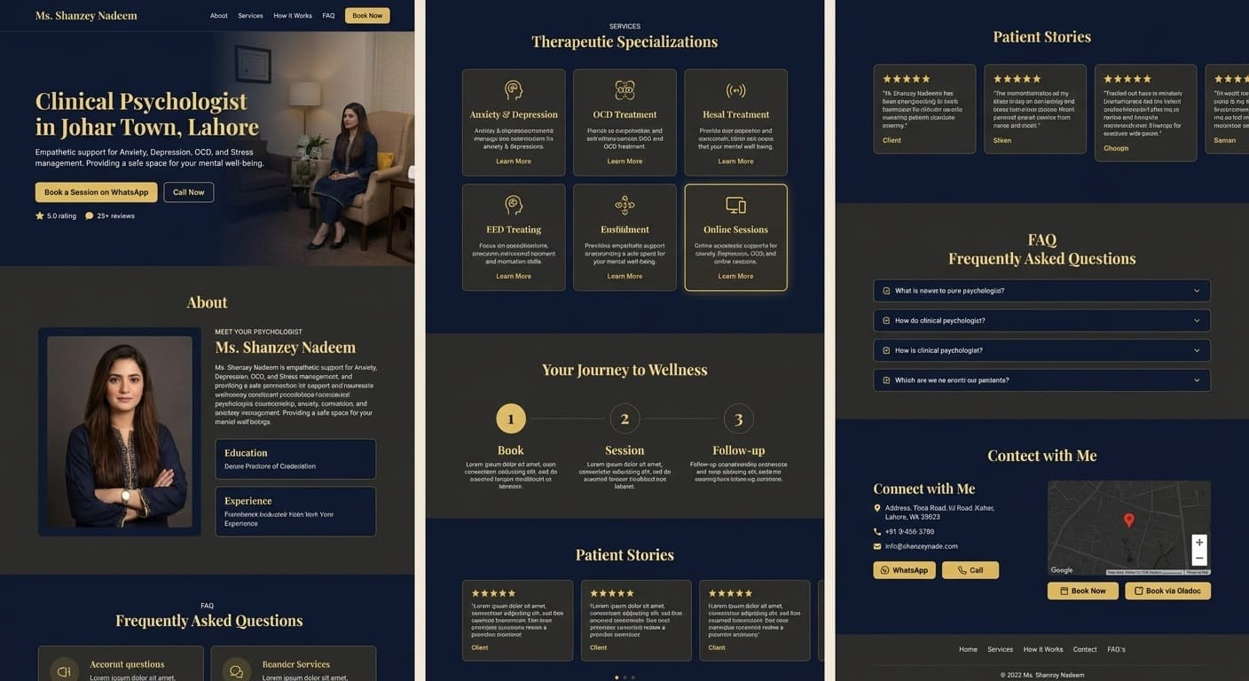 MindWell Therapy clinical psychologist website and consultation intake portal